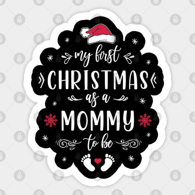 My First Christmas As A Mommy To Be Christmas Pregnancy Announcement Sticker by FloraLi